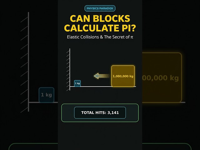 The Colliding Blocks That Calculate PI! (Mind-Blowing Math) 🤯🔢 #Shorts