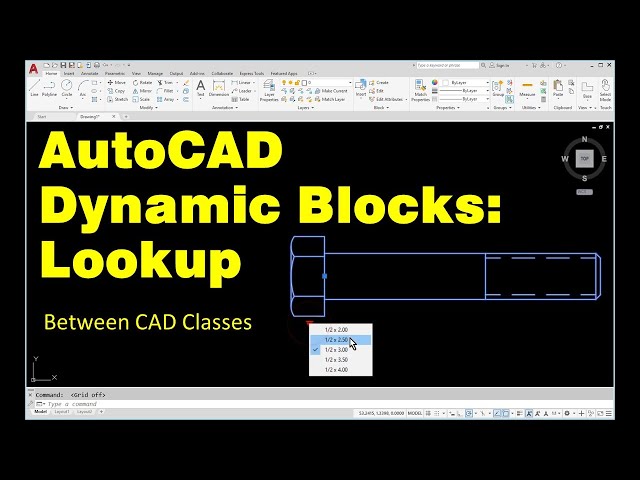 AutoCAD Dynamic Blocks Tutorial: Adding the Lookup Action