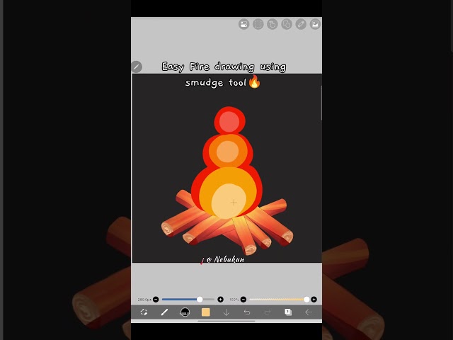 Fire drawing trick #hack #art #digitalart #tutorial #foryou