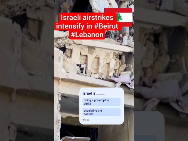 #Israel intensifying airstrikes in #Beirut #Lebanon amid escalating regional conflict