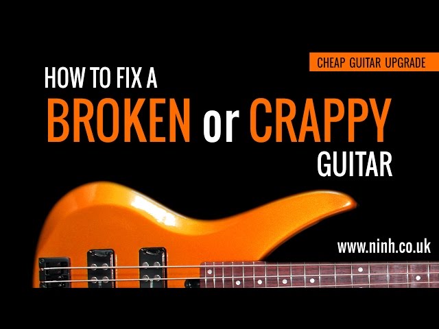 How to Fix Broken or Crappy Guitar - Cheap Guitar Project Upgrade (Yamaha Bass) - EXPLAINED!