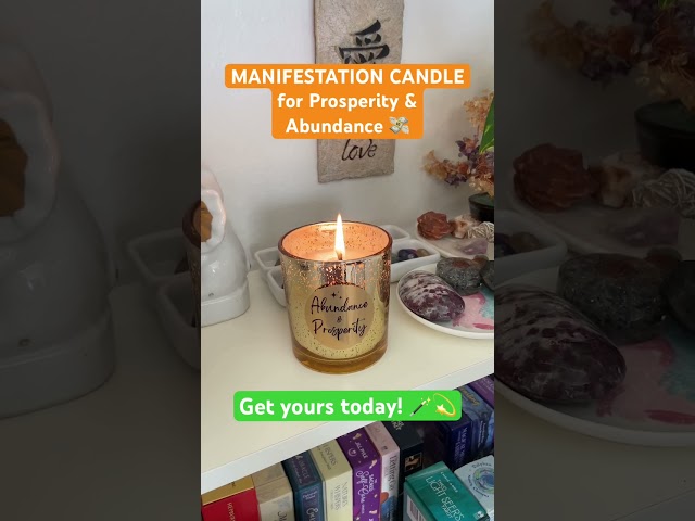 Manifestation candle for prosperity & abundance💫 #crystals #candles #spirituality #manifestation