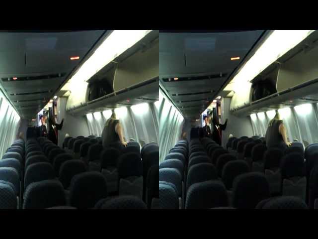 3D HD Inside 757-300 Continental Airlines Economy Cabin Boeing United Coach