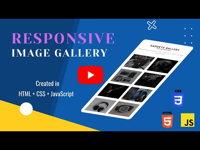 Create Responsive Image Gallery in HTML CSS and JavaScript || Create Photo Gallery using HTML CSS JS