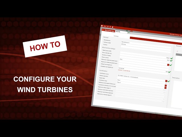 Meteodyn WT (2019) Tutorials: How to configure wind turbines in Meteodyn WT?