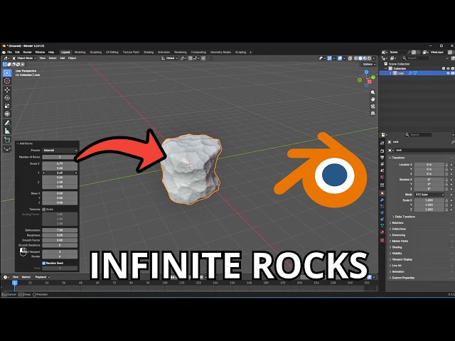 Blender ROCK Generator Tutorial (Create Infinite Rocks)