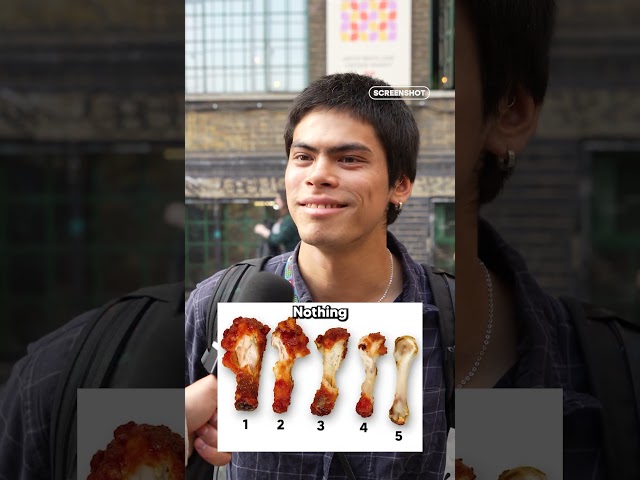 What's the correct chicken wing? 🍗 #chickenwings #foodquiz #streetinterview