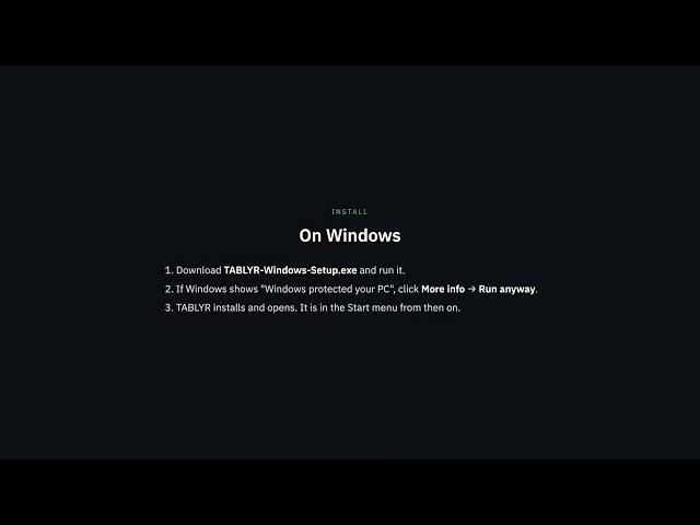 TABLYR Tutorial 00 · Install and activate