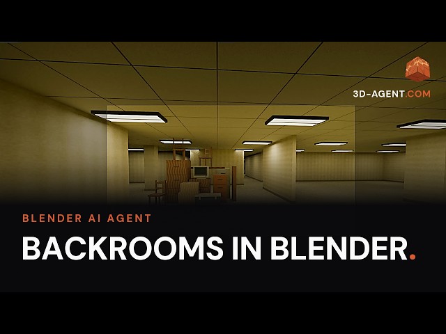 I built the Backrooms with AI in Blender