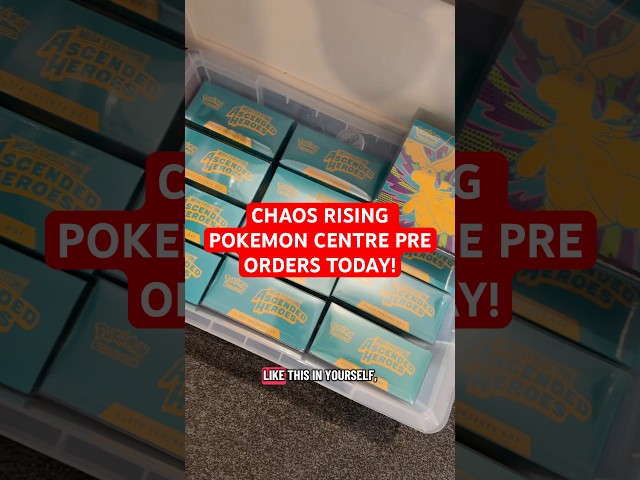 CHAOS RISING POKEMON CENTRE DROP TODAY! #pokemon #chaosrising #pokemoncentre #ascendedheroes