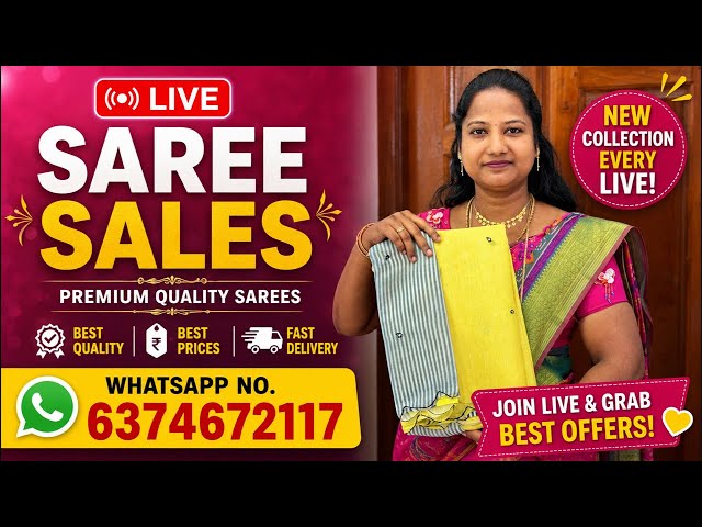 🔴 LIVE | New Saree Collection at Unbelievable Prices! 😍
