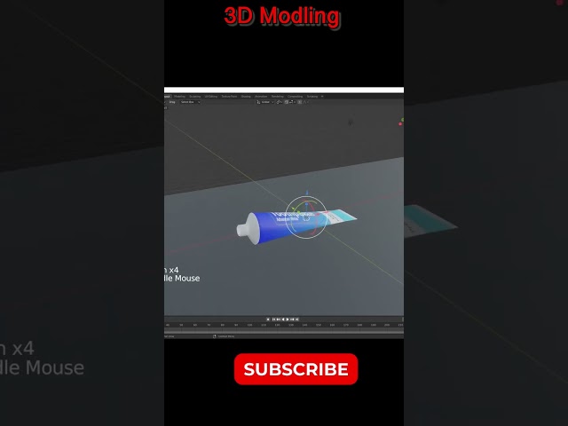 Toothpaste Tube Modeling Step by Step in Blender #tutorial #3d #blender #freestor