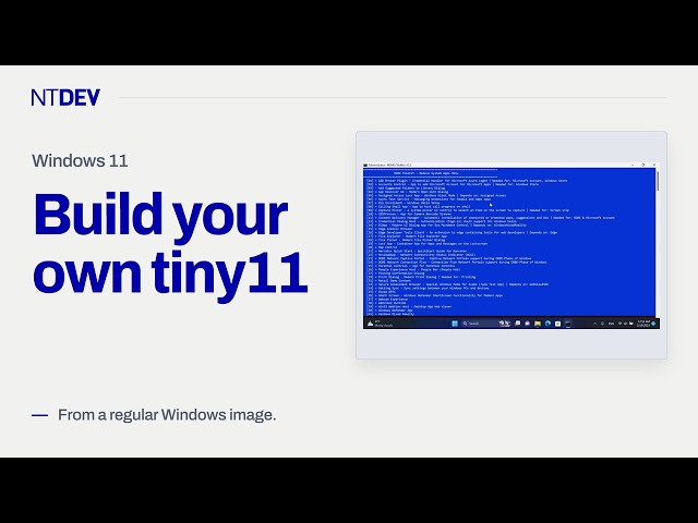 How to build your own tiny11 (create lightweight Windows image)