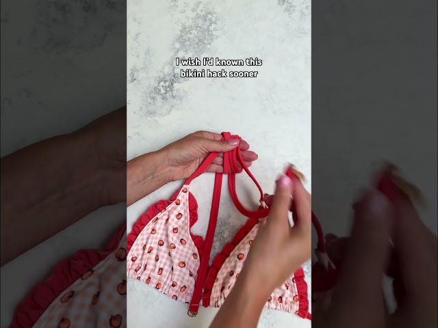 Bikini Hack to make Adjustable and Secure Straps