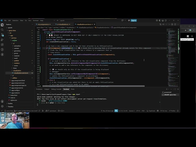 ThreeJS and Angular Space And Time Application: Video 619 - Max/Configured Part 47