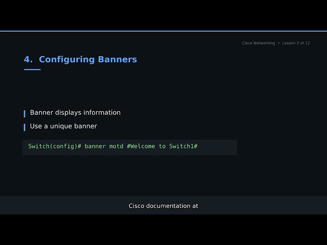 Cisco Networking  |  02. Switch Setup
