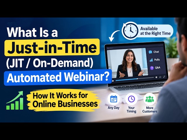 ✅What Is a Just-in-Time (JIT/On-Demand) Kohinoor Automated Webinar? How It Works for Online Business
