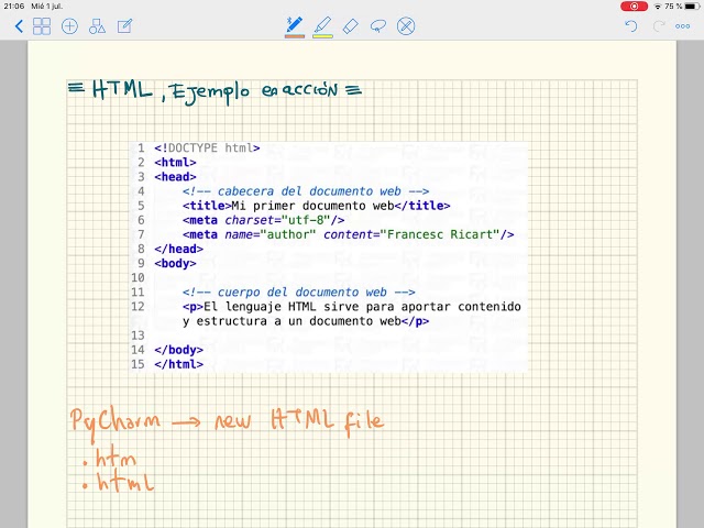 Un Ejemplo simpre de HTML (parte 3)