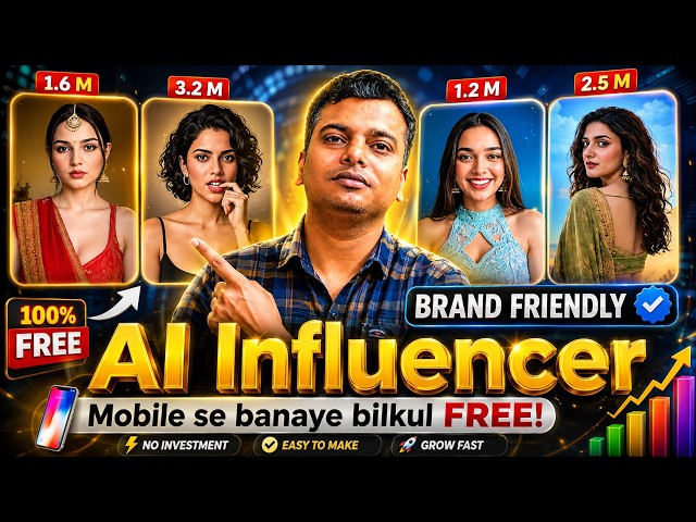 AI Se Influencer Videos Kaise Banaye 2026 🔥 | Free AI Influencer Video Tutorial | Full Guide