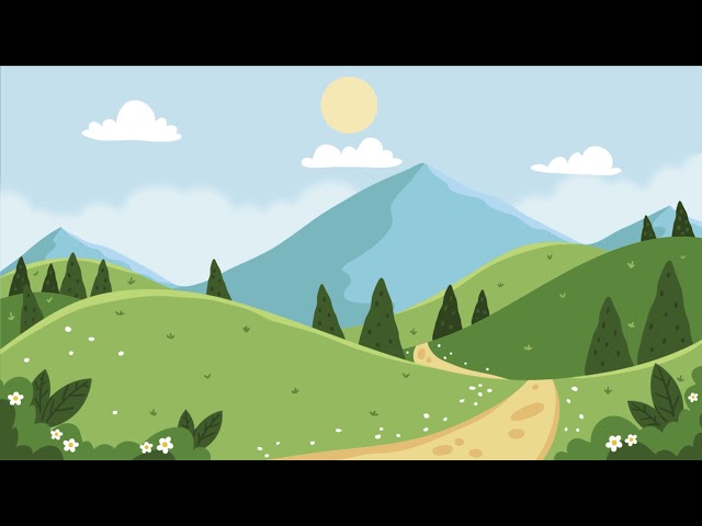 4K Animation cartoon Mountain background l loop Animation l Free Background Loop l Free Background