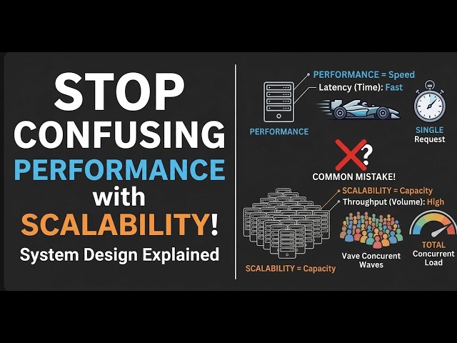 System Design 101 -  Stop Confusing Performance with Scalability! #junior