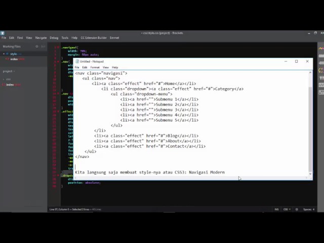 CSS3: Tutorial Membuat Navigasi Modern