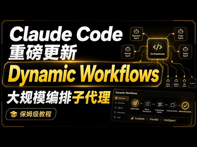 Claude Code Dynamic Workflows 保姆级教程：让 AI 自动编排上百个子代理干活