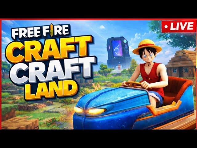 LIVE NOW 🔴 FREE FIRE x CRAFT LAND |CrazyMoment's Create ✌️