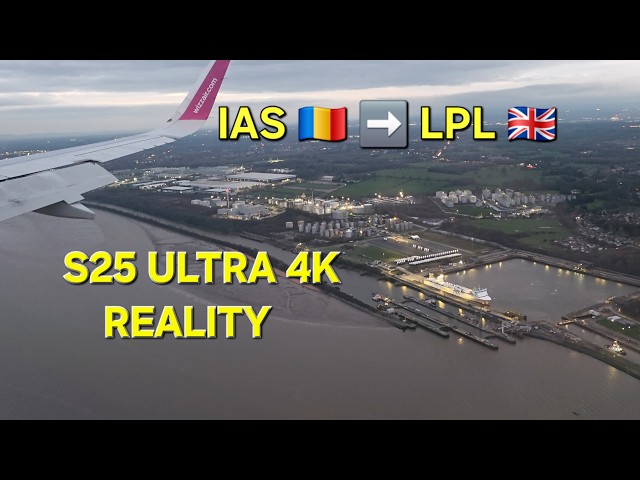 Wizz Air Trip Report: Iași to Liverpool 🇬🇧 | Airbus A320 | 4K 60fps | No Talking