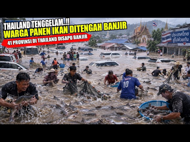 THAILAND LUMPUH..!! BANJIR BESAR RENDAM 41 PROVINSI DAN BANGKOK, PULUHAN RIBU WARGA TERJEBAK