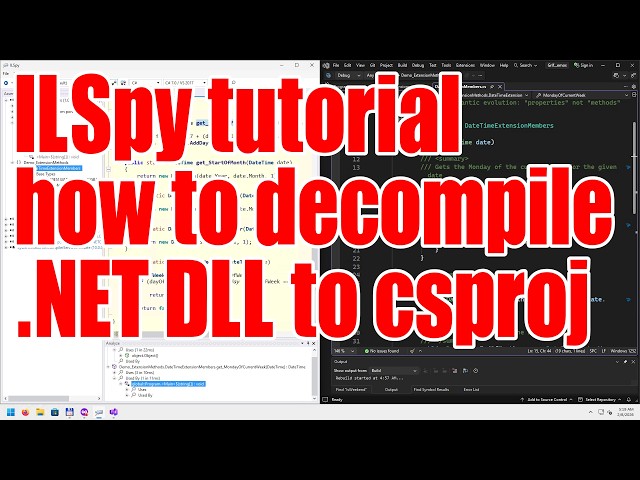 ILSpy tutorial - how to decompile a .NET DLL to a csproj project - February 2026 - 64841ca8