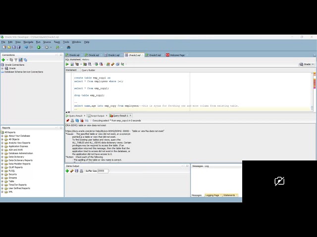 SQL for beginner. #sql #plsql #sqldeveloper