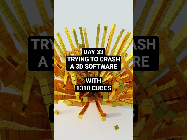 Building a 2000 cube tower with your likes! #blender #3d #simulation