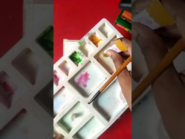 I got this very old Camil Water Color tubes for students in my home / let's use this / easy drawing