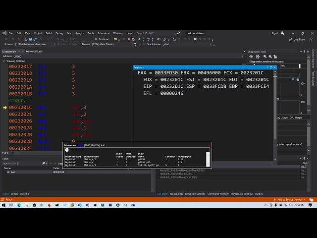 Masm32 Tutorial - 04 Basic Instructions & Debugging