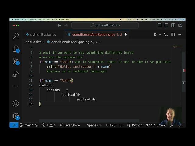 Introduction to Python #10 - Writing an "If" statement and spacing (important!)
