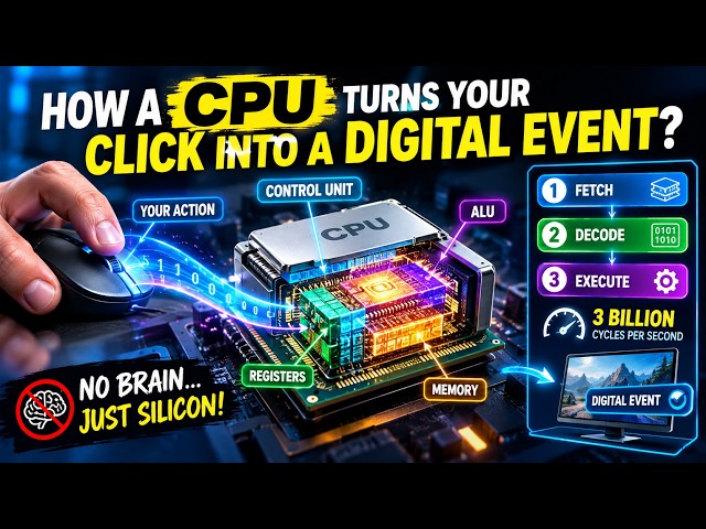 How Does a CPU Actually Work? 🤯 From Mouse Click to Digital Event | CPU Explained