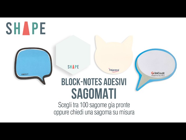 Post-it sagomati con copertina e senza copertina - Produzione diretta Proramillenote, Made in Italy