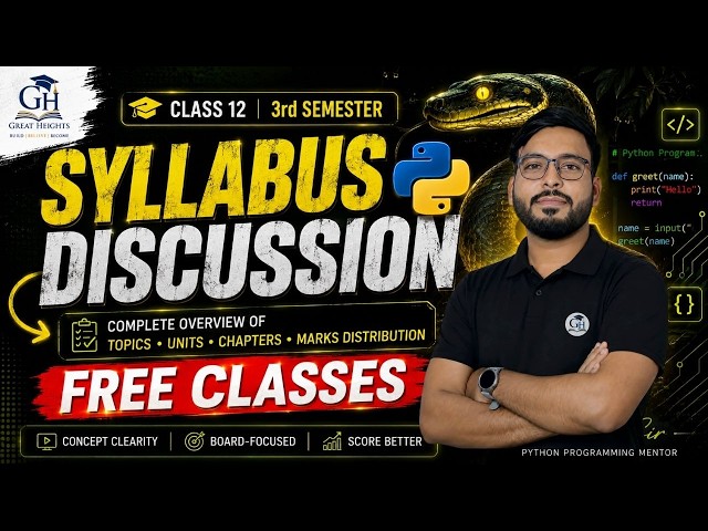 Class 12 Semester 3 Python Programming In Bengali 🚀 | Syllabus Discussion & Overview | FREE Classes