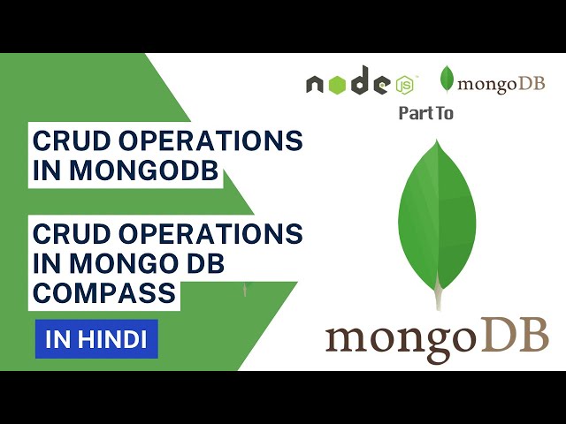 CRUD Operations in MongoDB Compass in Hindi || MongoDB Tutorial in Hindi #8