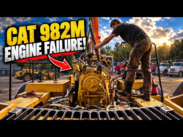 CAT 982M ENGINE FAILURE! Removing the Engine & Transmission | Part 1