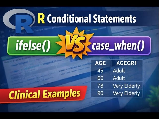 IF vs IFELSE vs CASE_WHEN vs IF_ELSE in R (With Clinical Data Examples)
