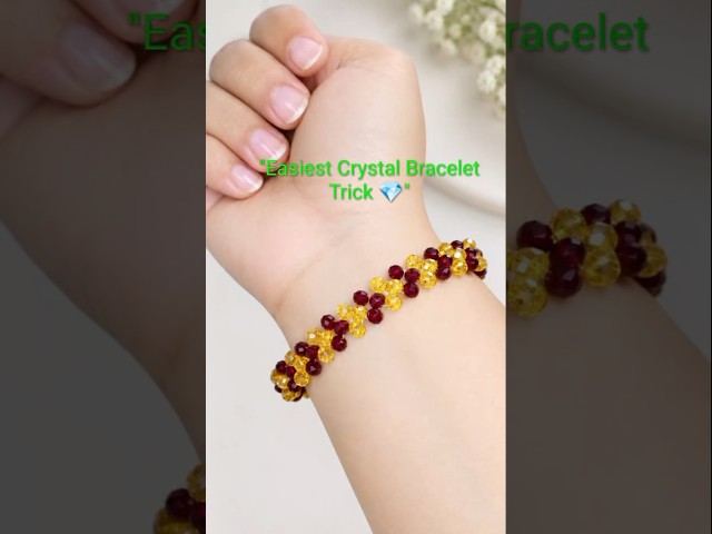 Easiest DIY Crystal Bracelet Trick! 💎#Shorts #beadedjewelry #beadedbracelet #trending #art #fashion