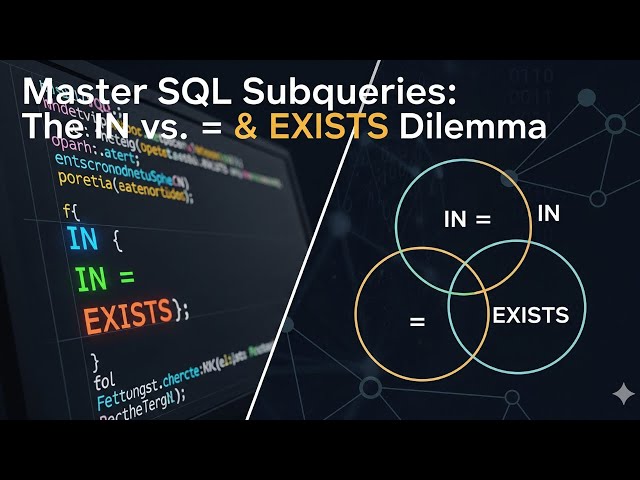 Master SQL Subqueries: The IN vs. = & EXISTS Dilemma