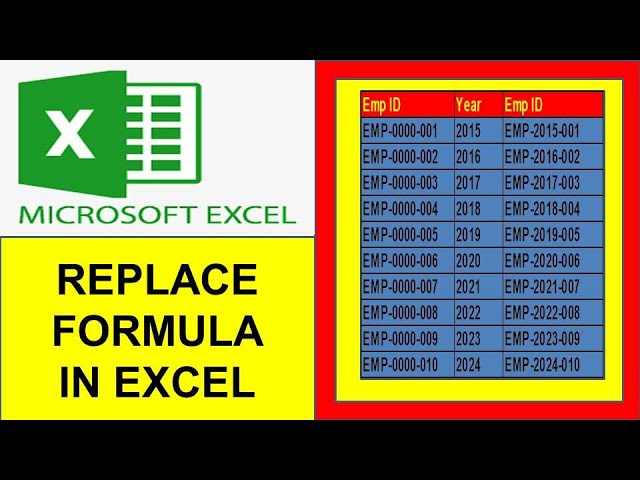 Replace Formula in excel | #exceltutorial |  #excelfansonly