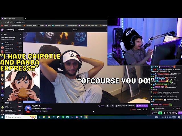 A2guapo doesn't stop talking about FOOD with NRG FNS and NRG s0m