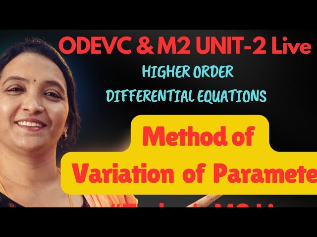 Rama Reddy Maths Academy is live #MethodofVariationofparameter  #M2R23Live #M2R25Live #ODEVC