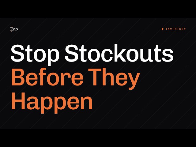 Preventing Stockouts Before They Happen.