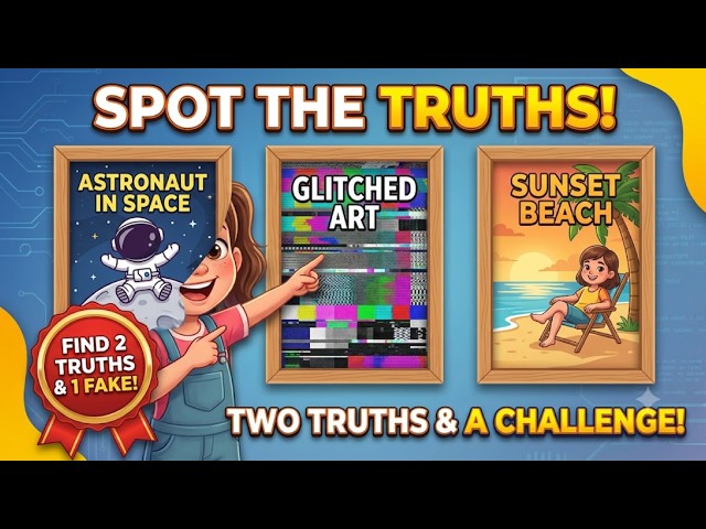 Real vs AI Generated! Playing Two Truths & An AI Live | Hour of Code for Kids | DCoding for kids