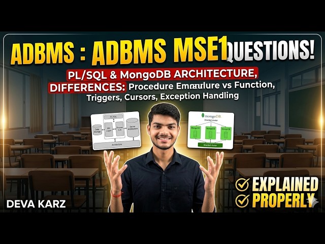 ADBMS IMPORTANT QUESTIONS MSE 1
